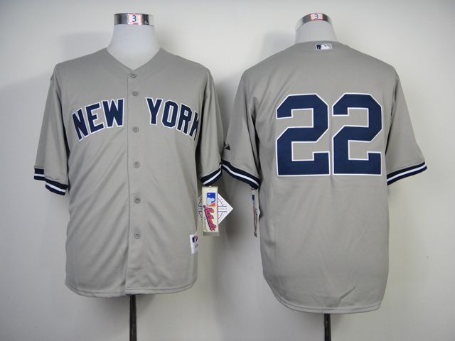 Men New York Yankees #22 No name Grey MLB Jerseys